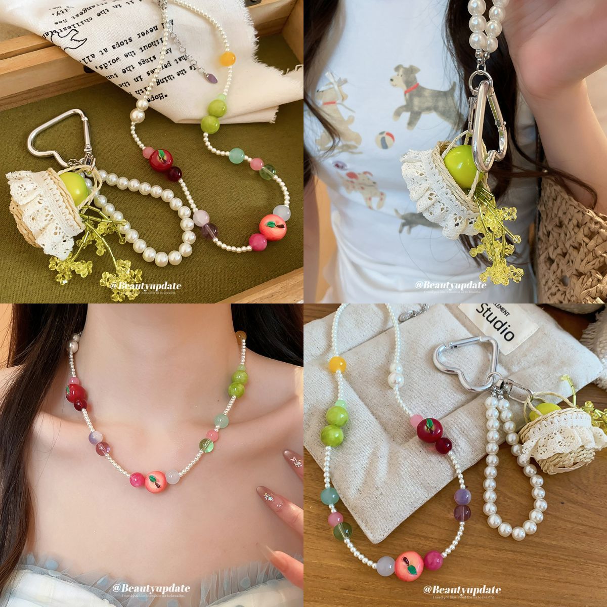 珍珠串珠項鍊套組－商品主圖｜https://igowo.tw/