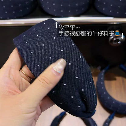 波點寬版復古髮箍