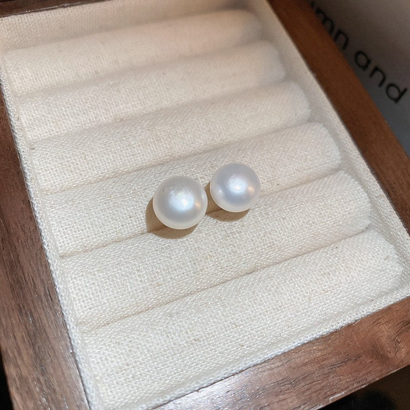 銀針韓國簡約百搭珍珠耳環時尚小眾個性耳釘輕奢氣質高級感耳飾女