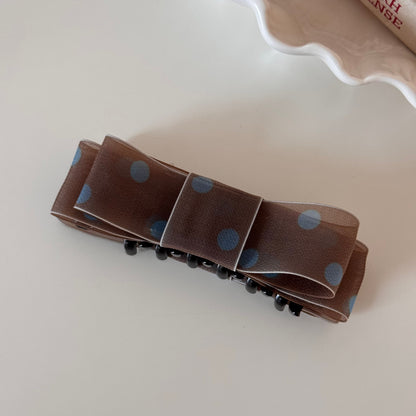 波點蝴蝶結髮夾
