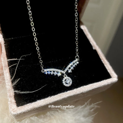 鋯石圓形墜飾項鍊－商品主圖｜https://igowo.tw/