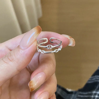 S925素圈可調式戒指－細節特寫60｜https://igowo.tw/