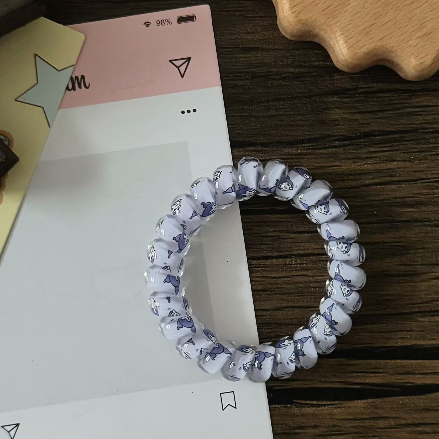 簡約經典髮圈－小玉藍髮圈款細節2｜https://igowo.tw/