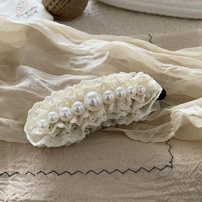 珍珠蕾絲髮夾