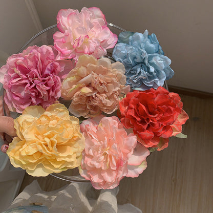 花朵簡約髮夾－暈染粉白款細節｜https://igowo.tw/