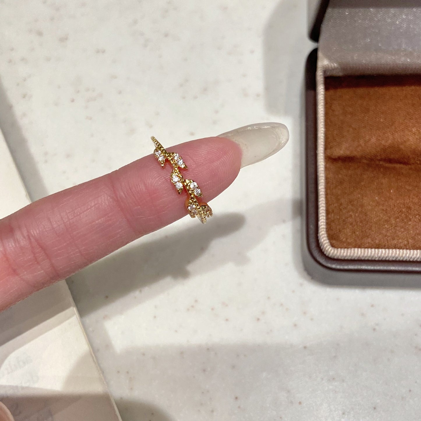 金色蝴蝶簡約戒指