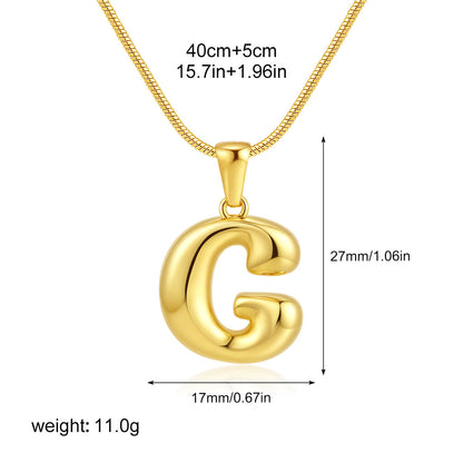 不鏽鋼字母簡約項鍊－18K金X款細節｜https://igowo.tw/