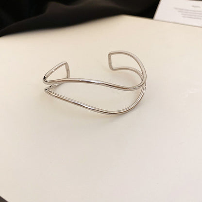 新品重工歐美金屬風手鐲精致輕奢氣質手環寬邊個性高級感手飾批發