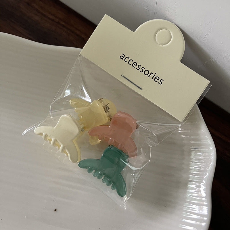 透明蝴蝶結小巧鯊魚夾
