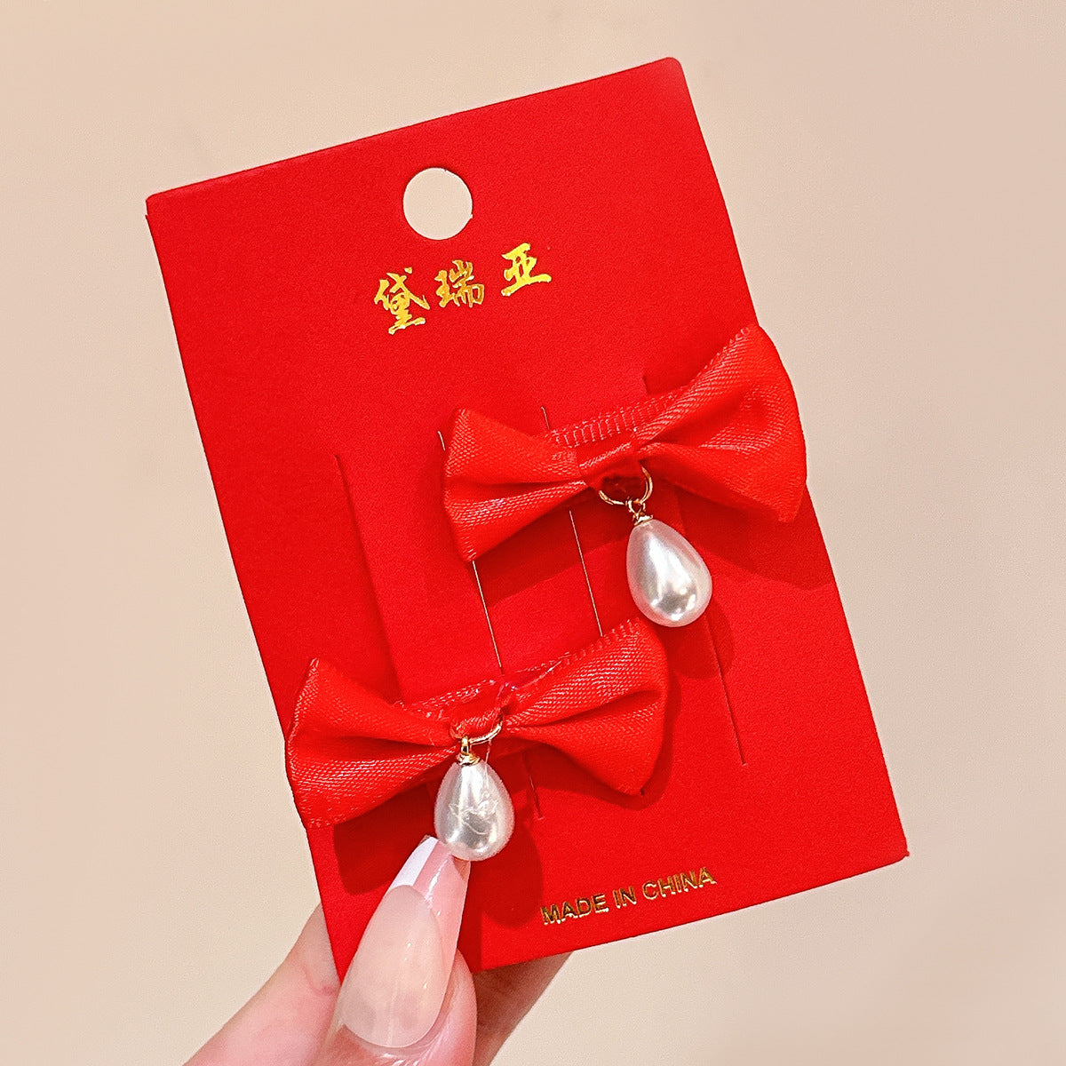 絨面蝴蝶結復古髮夾－細節特寫66｜https://igowo.tw/