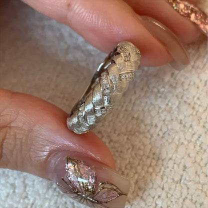 鋯石麥穗可調式戒指－34#戒指-金色款細節6｜https://igowo.tw/