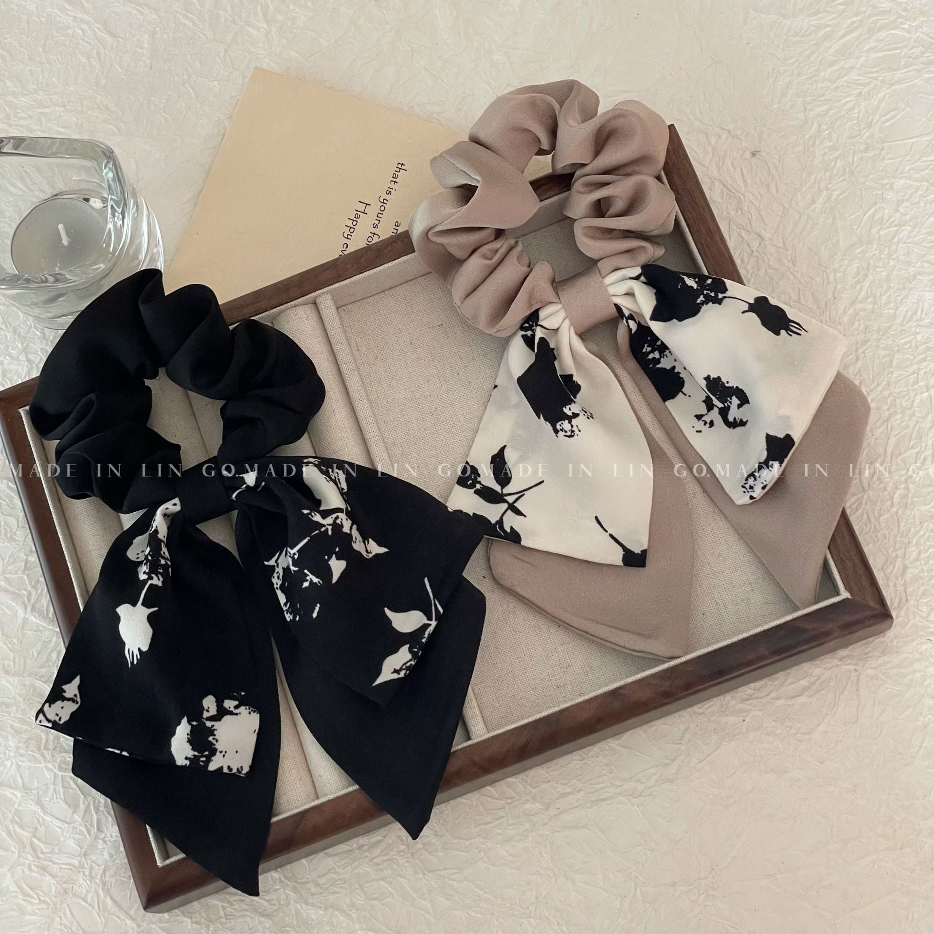緞帶大腸圈簡約髮圈－商品主圖｜https://igowo.tw/