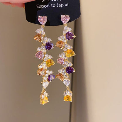 花朵流蘇鑲鑽耳環－細節特寫16｜https://igowo.tw/