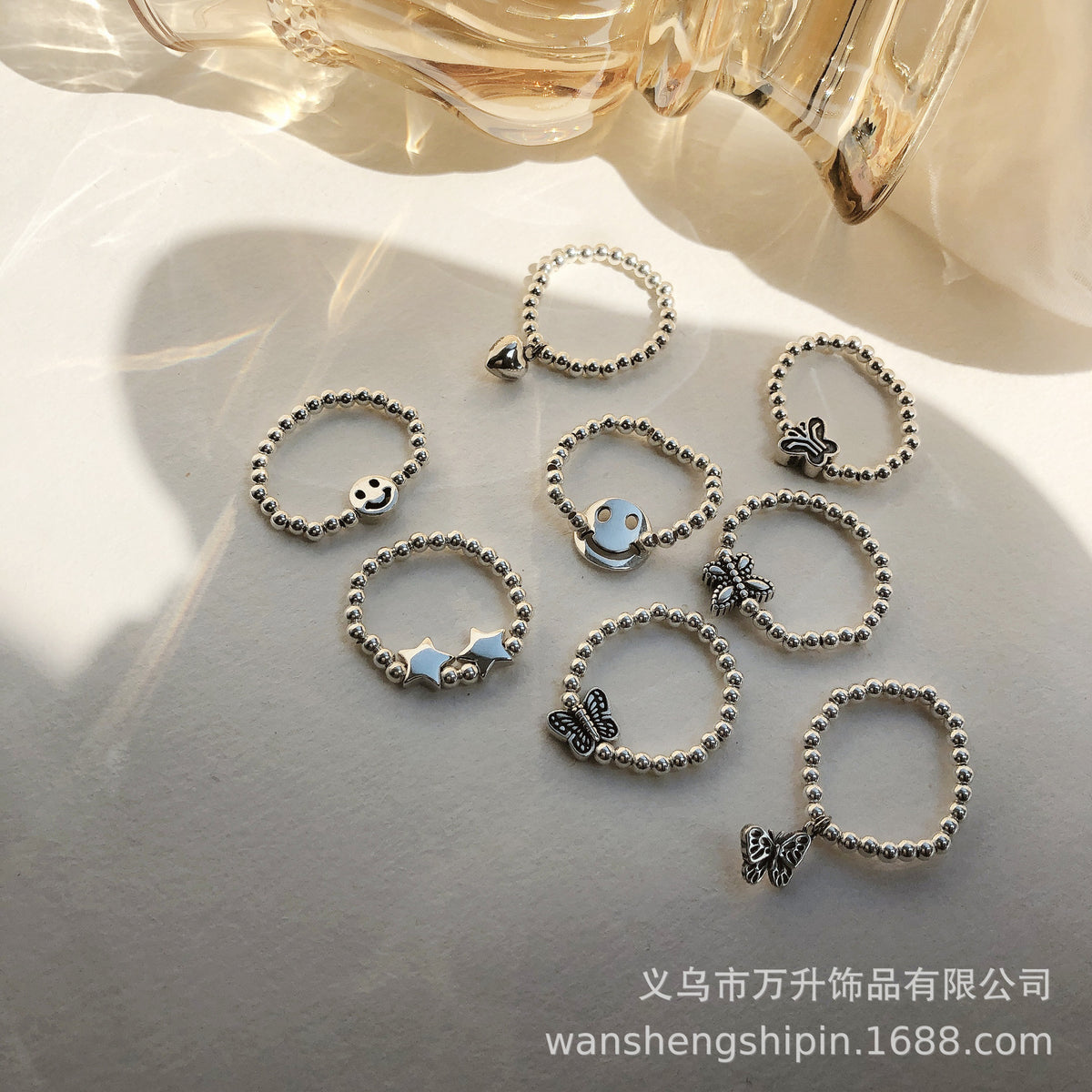 S925蝴蝶可調式戒指－細節特寫1｜https://igowo.tw/