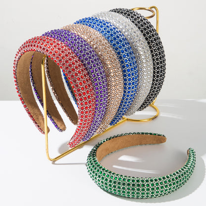 鋯石幾何寬版復古髮箍－商品主圖｜https://igowo.tw/