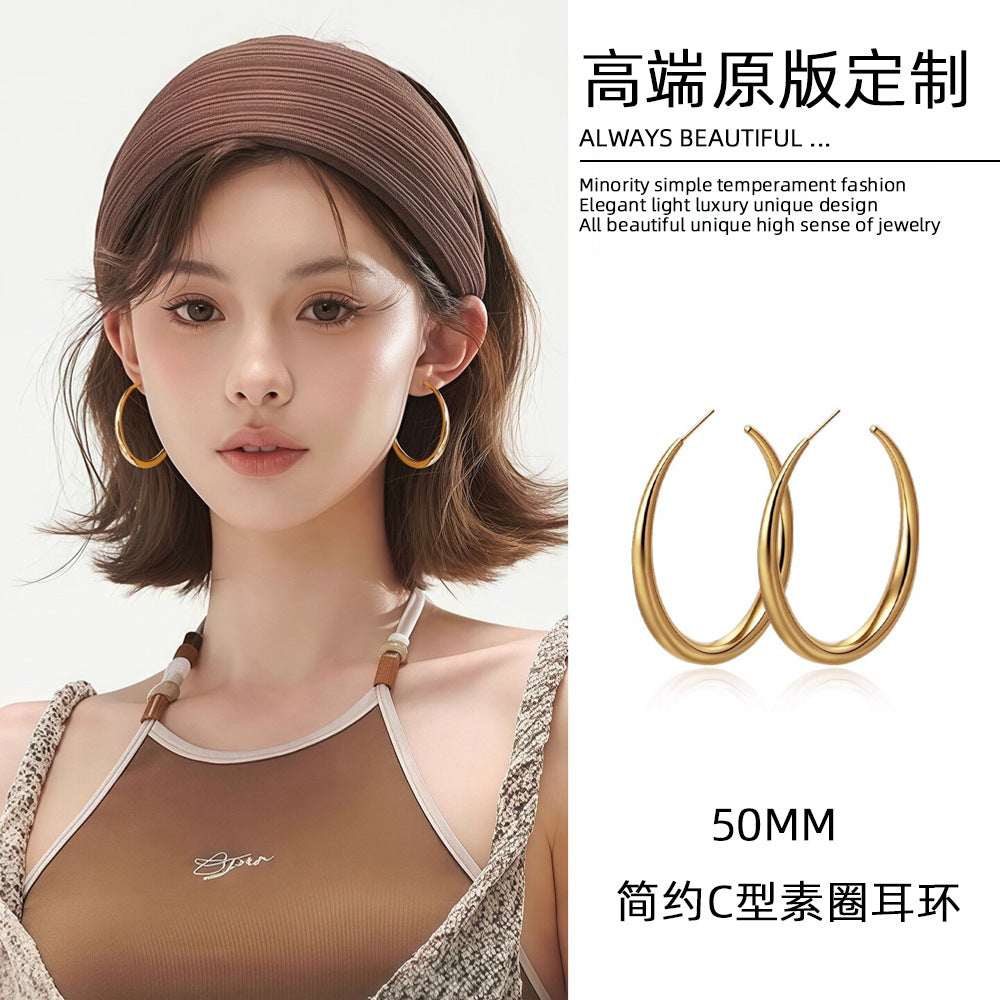 圓圈誇張耳環－細節特寫50｜https://igowo.tw/