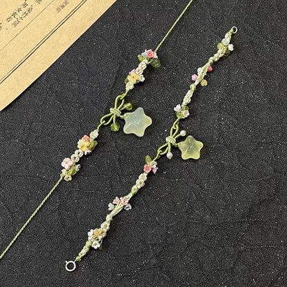 森系星星五彩小花編織項鏈