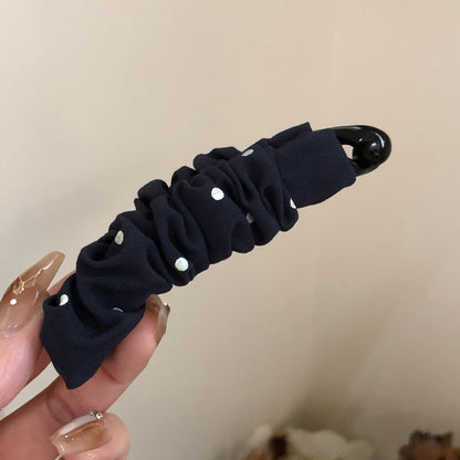布面格紋髮夾