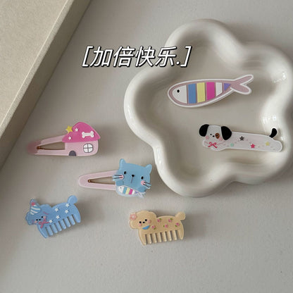 繽紛貓咪卡通髮夾－商品主圖｜https://igowo.tw/
