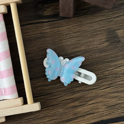 波點蝴蝶髮夾