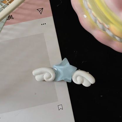粉色星星翅膀髮夾