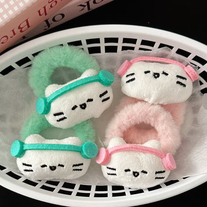 絨面卡通髮圈－商品主圖｜https://igowo.tw/