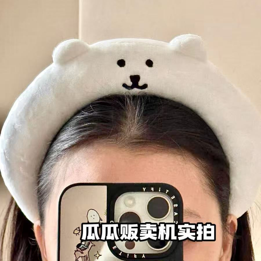 卡通立體髮箍－草莓貓咪髮箍款實拍｜https://igowo.tw/