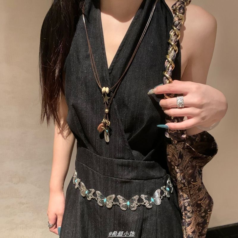 皮革墜飾簡約項鍊