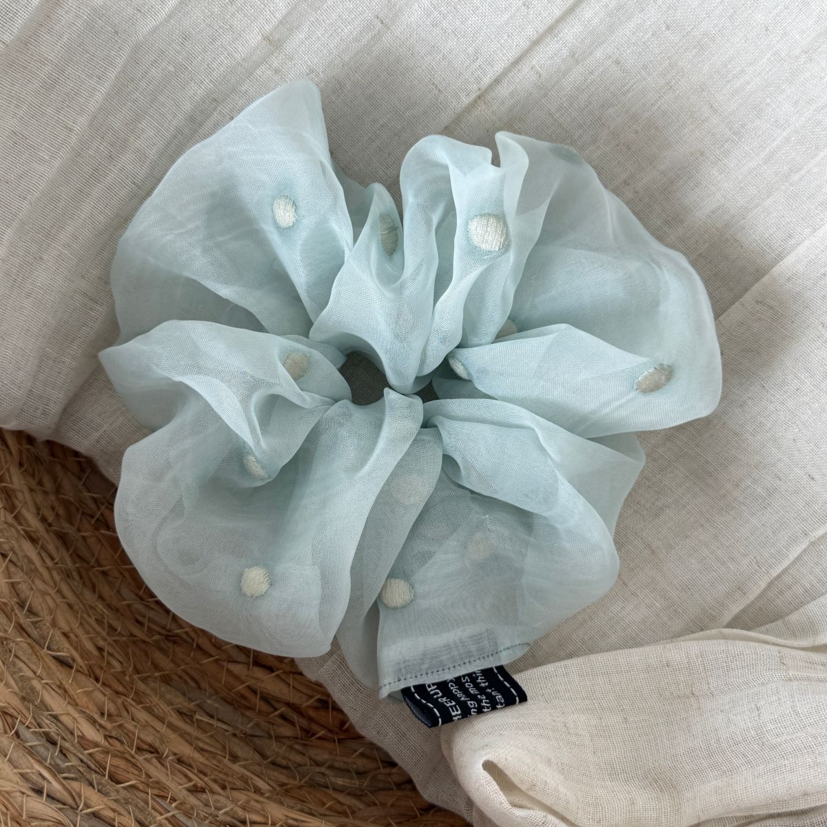 波點大腸圈刺繡髮圈