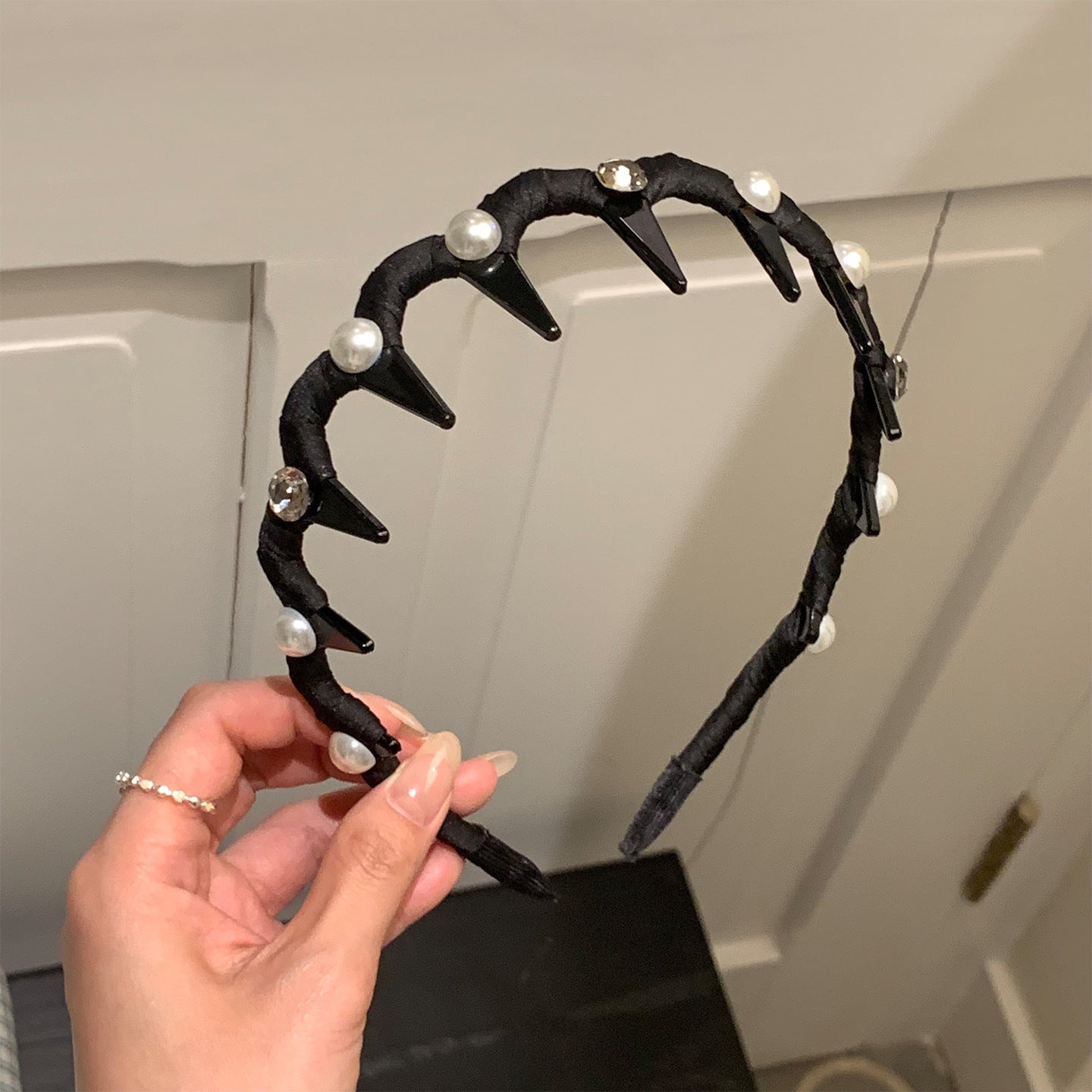 珍珠波浪髮箍