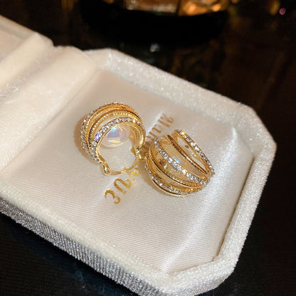 金色金屬簡約耳環－28#耳扣-金色款細節26｜https://igowo.tw/