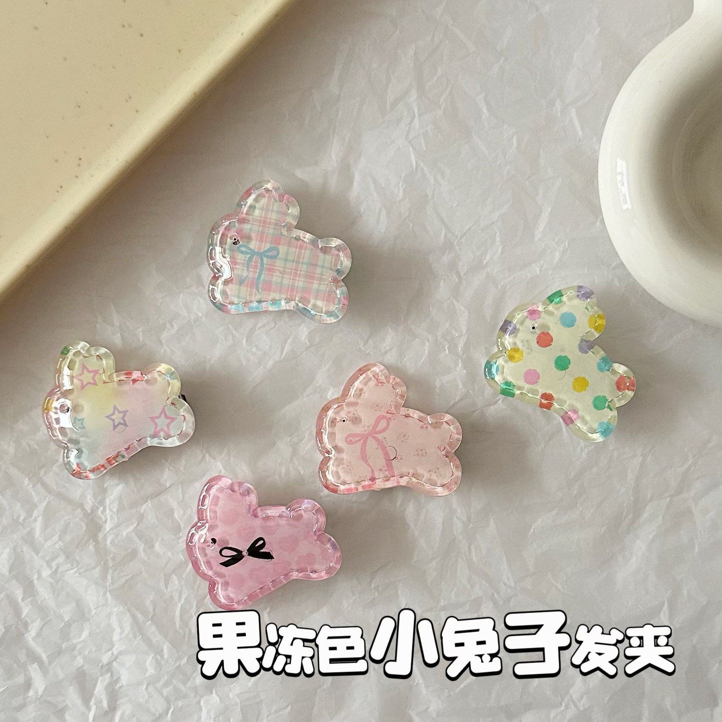兔子卡通髮夾－商品主圖｜https://igowo.tw/
