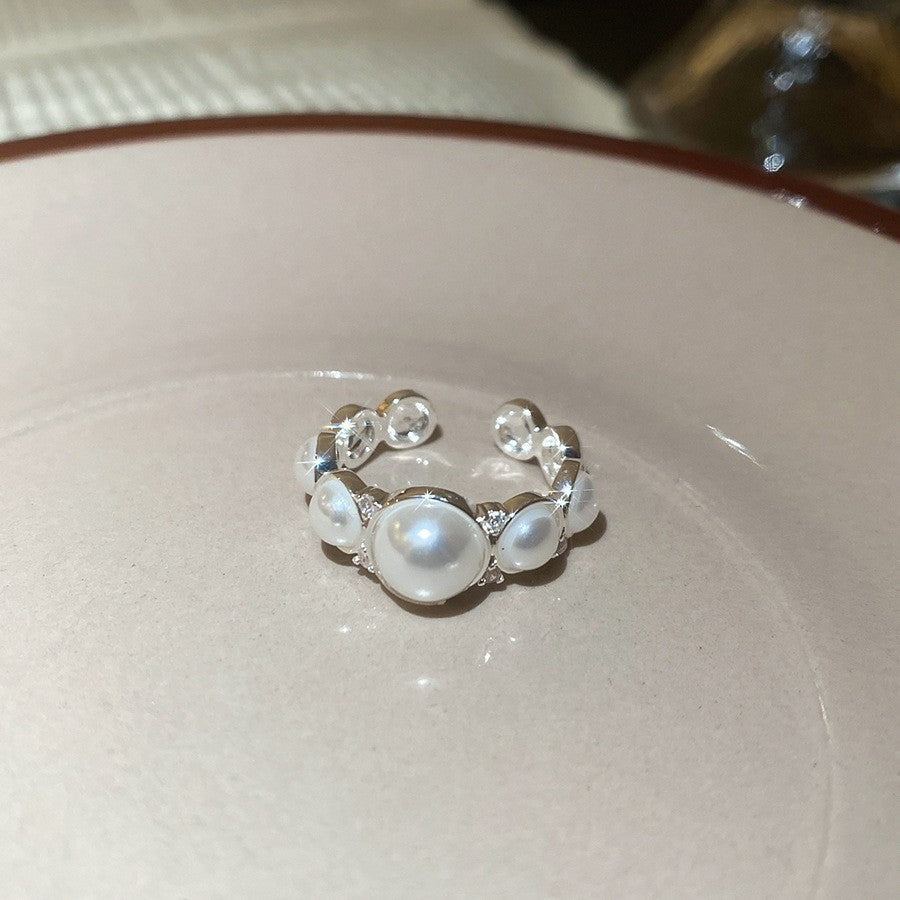 鋯石花朵鑲鑽戒指－68#戒指-金色款細節44｜https://igowo.tw/