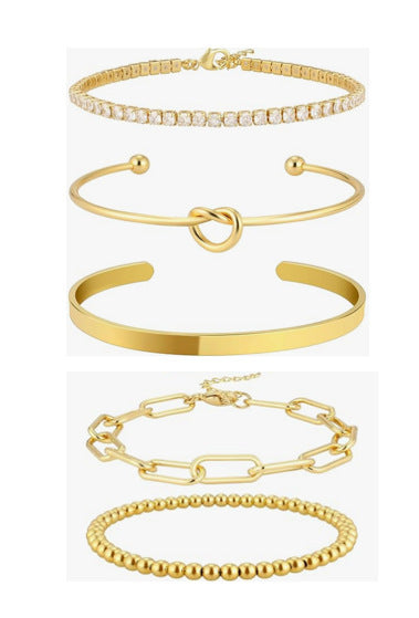 不銹鋼愛心開口手鐲組