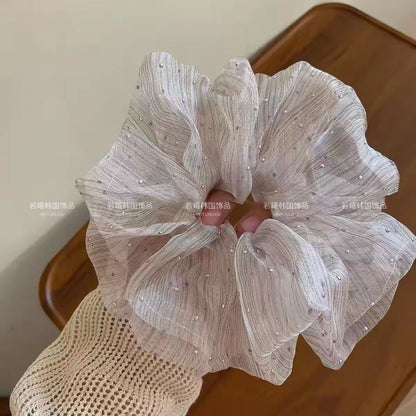 網紗碎花大腸圈髮圈