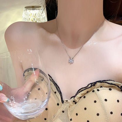 鋯石花朵簡約項鍊