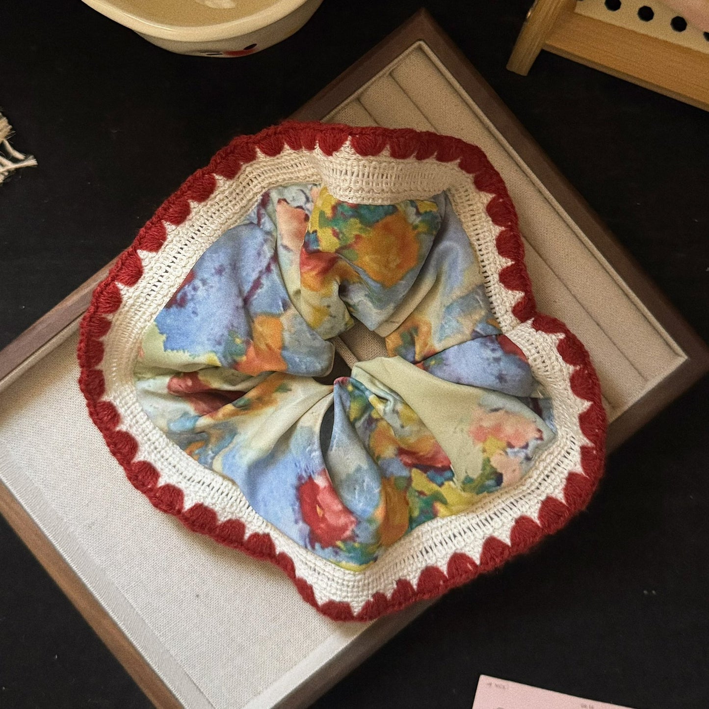 彩色大腸圈復古髮圈－商品主圖｜https://igowo.tw/