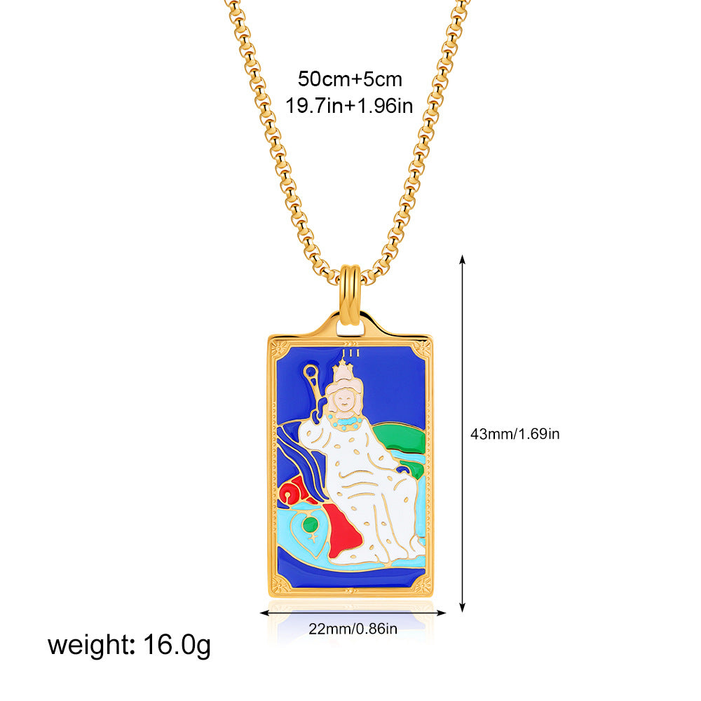 彩色星星方形墜飾項鍊－細節特寫28｜https://igowo.tw/