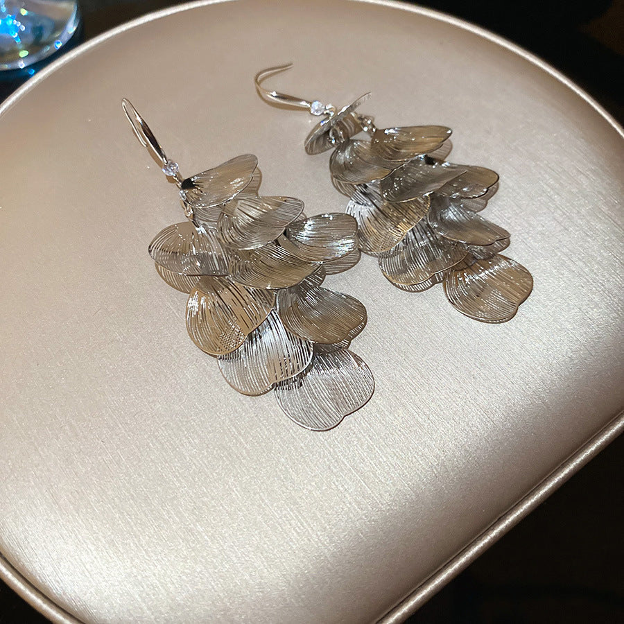 銀針菱形流蘇耳鉤－39#銀針-金色款細節36｜https://igowo.tw/