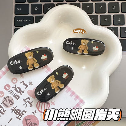 小熊卡通髮夾－商品主圖｜https://igowo.tw/