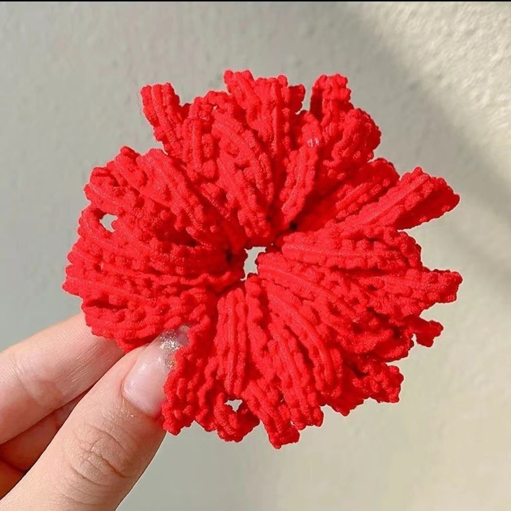 紅色簡約髮圈