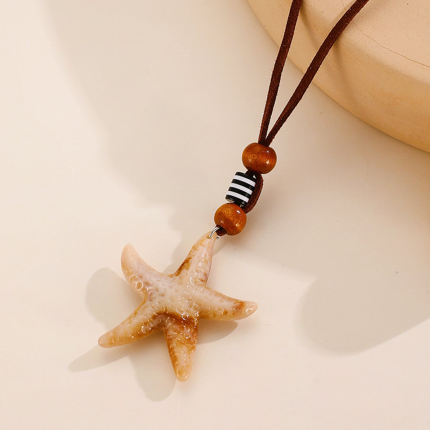 海星墜飾立體項鍊－白K N-818款實拍｜https://igowo.tw/