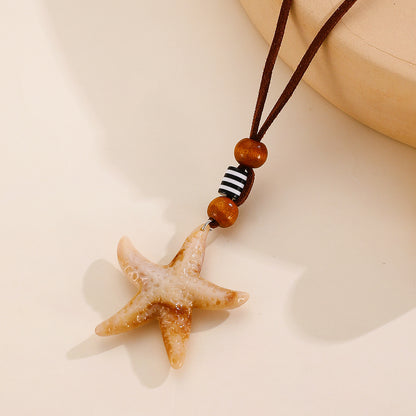 海星墜飾立體項鍊－白K N-818款實拍｜https://igowo.tw/
