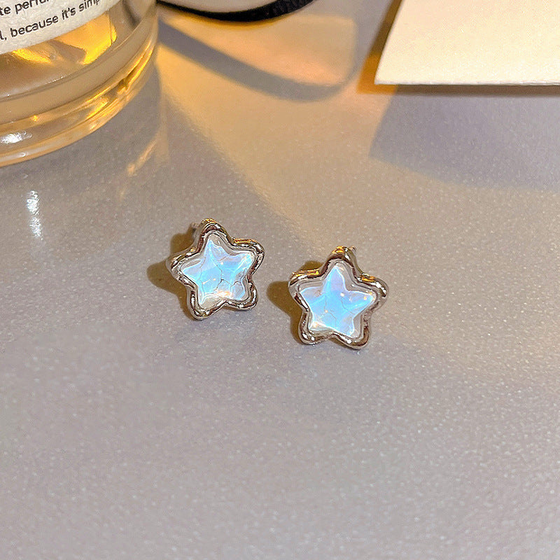 S925星星鋯石耳釘