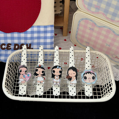 波點花朵髮夾－商品主圖｜https://igowo.tw/