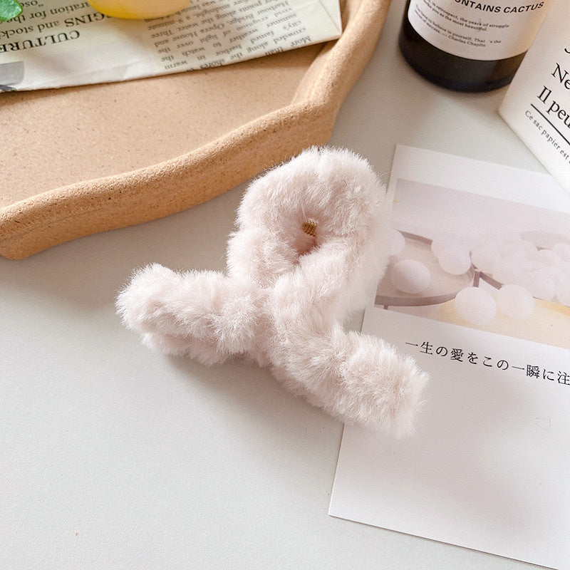 絨面簡約髮夾
