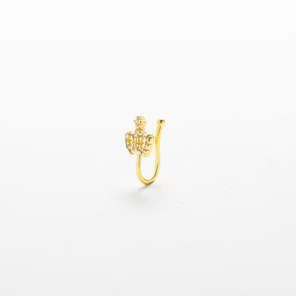 鋯石愛心U形微鑲飾品－細節特寫38｜https://igowo.tw/