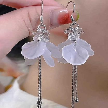 花朵流蘇簡約耳線－商品主圖｜https://igowo.tw/