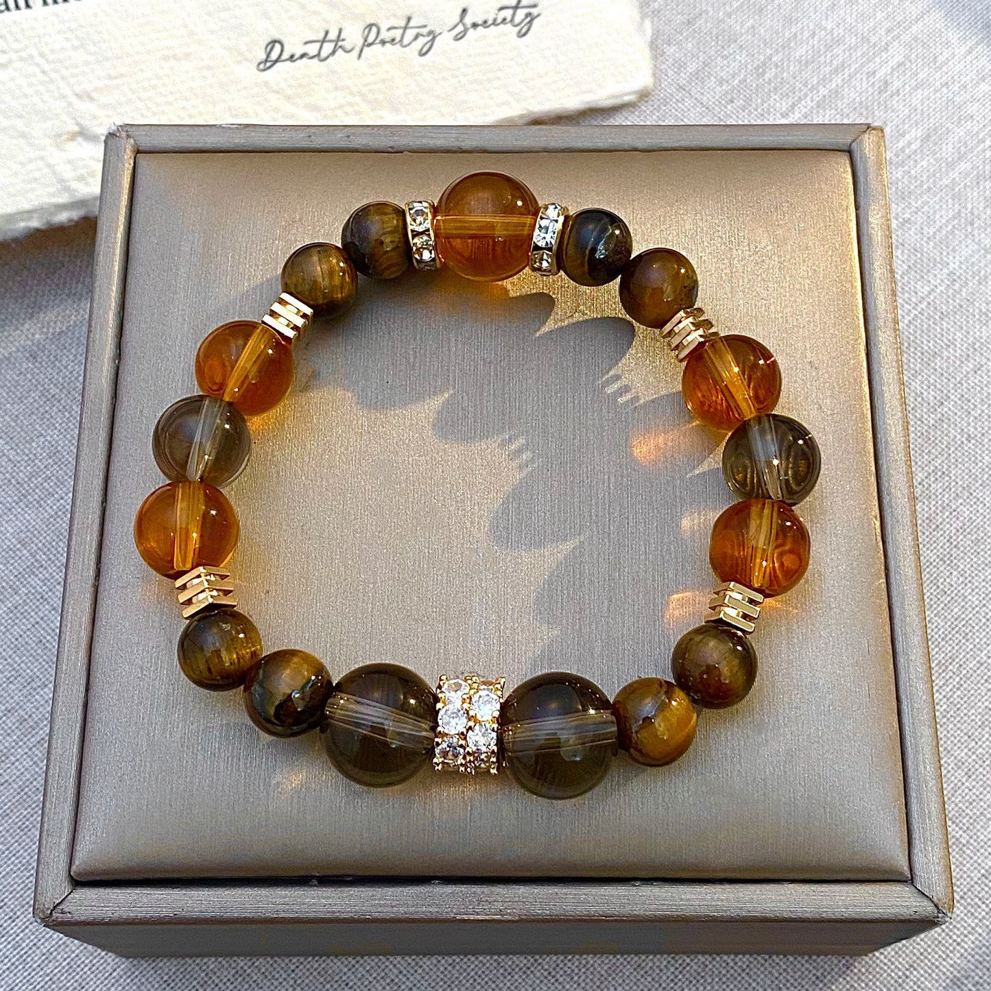 棕色虎眼石復古項鍊－細節特寫42｜https://igowo.tw/