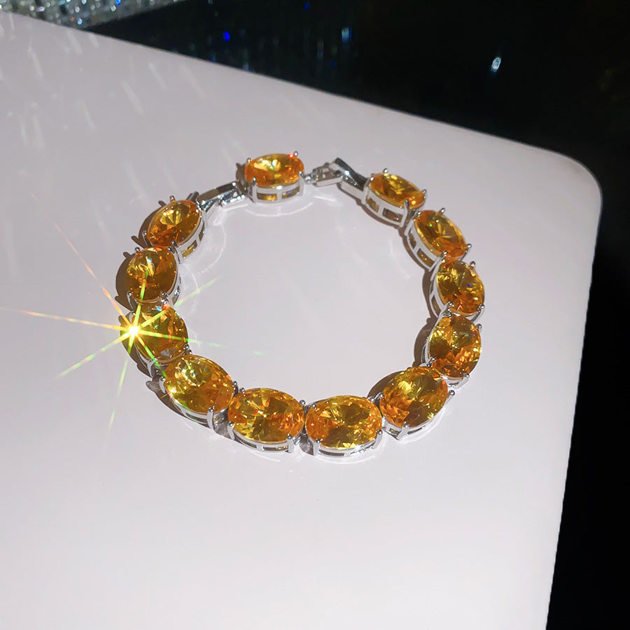 18k真金電鍍鋯石手鏈輕奢高級感精致手環時尚小眾奢華氣質手飾女